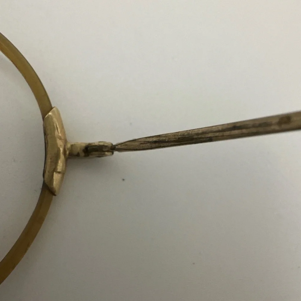 Antique Shuron Torty Celluloid Rim Eyeglasses Round Windsor Frames with Case